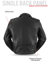 Cargar imagen en el visor de la galería, Superstar Men's Motorcycle Leather Jacket
