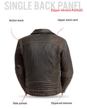 Cargar imagen en el visor de la galería, Wrath Men's Motorcycle Leather Jacket
