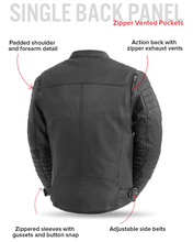 Cargar imagen en el visor de la galería, Commuter Men's Motorcycle Leather Jacket
