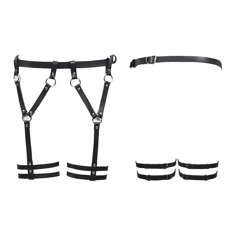 Leather Sword Belt Waist Garter, Black / As Picture Leather Sword Belt Waist Garter, Black / As Picture