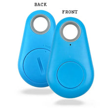 Cargar imagen en el visor de la galería, Blue eThings Key GPS Tracker Alarm Sensor Device front and back view, sleek design, durable ABS material, IOS and Android compatible.
