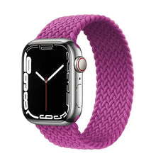 Load image into Gallery viewer, Purple nylon strap for Apple Watch, compatible with 38mm, 40mm, 41mm, 42mm, 44mm, 45mm, iWatch Series 7, SE, 6, 5, 4, 3, 2, 1.
