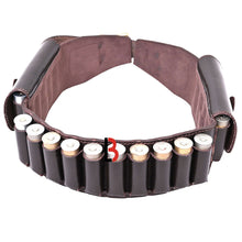 Cargar imagen en el visor de la galería, Cowhide Leather Shotshell Bandolier Belt Shotgun Shell Belt Ammunition Carrier for hunting and shooting enthusiasts
