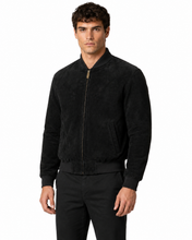 Cargar imagen en el visor de la galería, REED Chaqueta de cuero de gamuza de béisbol para hombre (importada)
