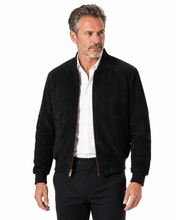 Cargar imagen en el visor de la galería, REED Chaqueta de cuero de gamuza de béisbol para hombre (importada)
