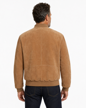 Cargar imagen en el visor de la galería, REED Chaqueta de cuero de gamuza de béisbol para hombre (importada)
