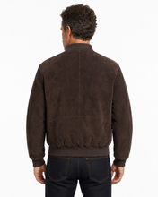 Cargar imagen en el visor de la galería, REED Chaqueta de cuero de gamuza de béisbol para hombre (importada)
