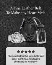 Charger l'image dans la galerie, Genuine Leather Belt for Men – Zinc Alloy Buckle, 1.25" Strap
