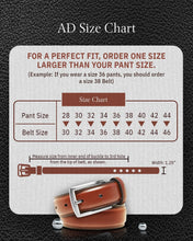Charger l'image dans la galerie, Genuine Leather Belt for Men – Zinc Alloy Buckle, 1.25" Strap
