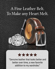 Charger l'image dans la galerie, Genuine Leather Belt for Men – Zinc Alloy Buckle, 1.25" Strap

