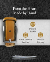 Charger l'image dans la galerie, Genuine Leather Belt for Men – Zinc Alloy Buckle, 1.25" Strap
