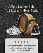 Charger l'image dans la galerie, Genuine Leather Belt for Men – Zinc Alloy Buckle, 1.25" Strap
