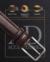Charger l'image dans la galerie, Genuine Leather Belt for Men – Zinc Alloy Buckle, 1.25" Strap
