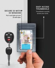 Charger l'image dans la galerie, Genuine Leather Slim Card Holder – RFID Blocking, Minimalist
