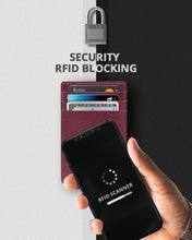 Charger l'image dans la galerie, Genuine Leather Slim Card Holder – RFID Blocking, Minimalist
