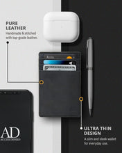 Charger l'image dans la galerie, Genuine Leather Slim Card Holder – RFID Blocking, Minimalist
