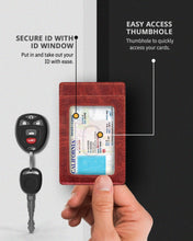 Charger l'image dans la galerie, Genuine Leather Slim Card Holder – RFID Blocking, Minimalist
