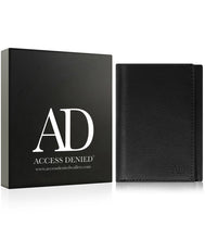 Charger l'image dans la galerie, Genuine Leather Trifold Wallet – Flip-Up Dual ID Windows, RFID Blocking

