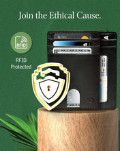 Charger l'image dans la galerie, Vegan Leather Slim Card Holder – RFID Blocking, Thumb-Hole Access
