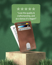 Charger l'image dans la galerie, Vegan Leather Slim Card Holder – RFID Blocking, Thumb-Hole Access
