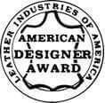 Logo of the American Designer Award by Leather Industries of America, symbolizing design excellence.