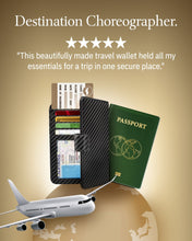 Cargar imagen en el visor de la galería, Vegan Leather Passport Holder – Travel Organizer with Snap Closure
