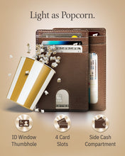 Charger l'image dans la galerie, Genuine Leather Slim Card Holder – RFID Blocking, Thumb-Hole Access
