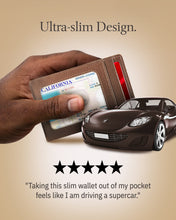 Charger l'image dans la galerie, Genuine Leather Slim Card Holder – RFID Blocking, Thumb-Hole Access
