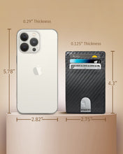 Charger l'image dans la galerie, Genuine Leather Slim Card Holder – RFID Blocking, Thumb-Hole Access
