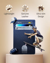 Charger l'image dans la galerie, Genuine Leather Slim Card Holder – RFID Blocking, Thumb-Hole Access
