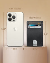 Charger l'image dans la galerie, Genuine Leather Slim Card Holder – RFID Blocking, Thumb-Hole Access
