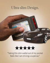 Charger l'image dans la galerie, Genuine Leather Slim Card Holder – RFID Blocking, Thumb-Hole Access
