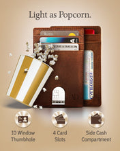 Charger l'image dans la galerie, Genuine Leather Slim Card Holder – RFID Blocking, Thumb-Hole Access
