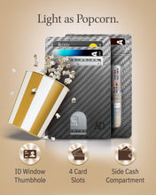 Charger l'image dans la galerie, Genuine Leather Slim Card Holder – RFID Blocking, Thumb-Hole Access

