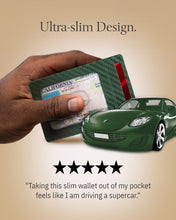 Charger l'image dans la galerie, Genuine Leather Slim Card Holder – RFID Blocking, Thumb-Hole Access
