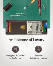Charger l'image dans la galerie, Genuine Leather Slim Money Clip Wallet – 7 Card Slots, RFID Blocking
