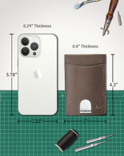 Charger l'image dans la galerie, Genuine Leather Slim Money Clip Wallet – 7 Card Slots, RFID Blocking
