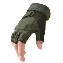 Load image into Gallery viewer, Fingerless tactical glove with anti-slip grip perfect for workouts and outdoor adventures.
