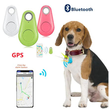 Load image into Gallery viewer, Alt Tag: Pet Smart GPS Tracker for dogs with Bluetooth connectivity and location tracking, featuring accessories and smartphone app interface.
