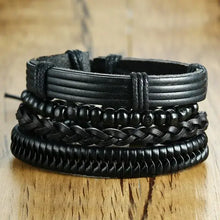 Load image into Gallery viewer, Braided wrap leather bracelets showcasing intricate design and craftsmanship for a stylish and durable accessory.
