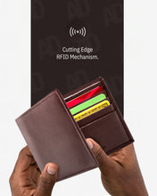 Charger l'image dans la galerie, Genuine Leather Slim Bifold Wallet – ID Window, RFID Blocking
