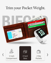 Charger l'image dans la galerie, Genuine Leather Slim Bifold Wallet – ID Window, RFID Blocking
