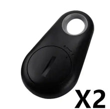 Load image into Gallery viewer, Black eThings Smart Mini GPS Tracker with secure loop, shown in a set of two.
