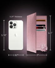 Cargar imagen en el visor de la galería, Genuine Leather Checkbook Cover – Card Slots, RFID Blocking
