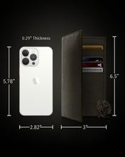 Cargar imagen en el visor de la galería, Genuine Leather Checkbook Cover – Card Slots, RFID Blocking
