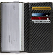 Cargar imagen en el visor de la galería, Genuine Leather Checkbook Cover – Card Slots, RFID Blocking
