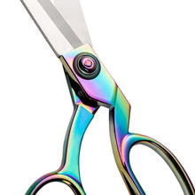 Load image into Gallery viewer, Colorful heavy duty eZthings scissors with sharp blades for arts, crafts, and fabric cutting.
