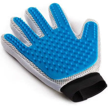 Load image into Gallery viewer, Blue Amazing Grooming Glove with dual-sided grooming for a comfortable pet grooming experience.
