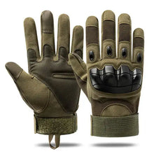 Load image into Gallery viewer, Tactical military gloves offering durability, protection, and functionality for outdoor adventures, featuring rugged design and secure fit.
