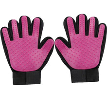 Load image into Gallery viewer, Pink Amazing Grooming Gloves with dual-sided bristle design for effective pet grooming and bonding.
